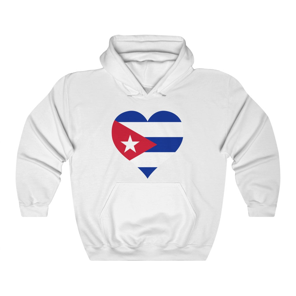 Cuba Heart Flag Hoodie Sweatshirt - Unisex