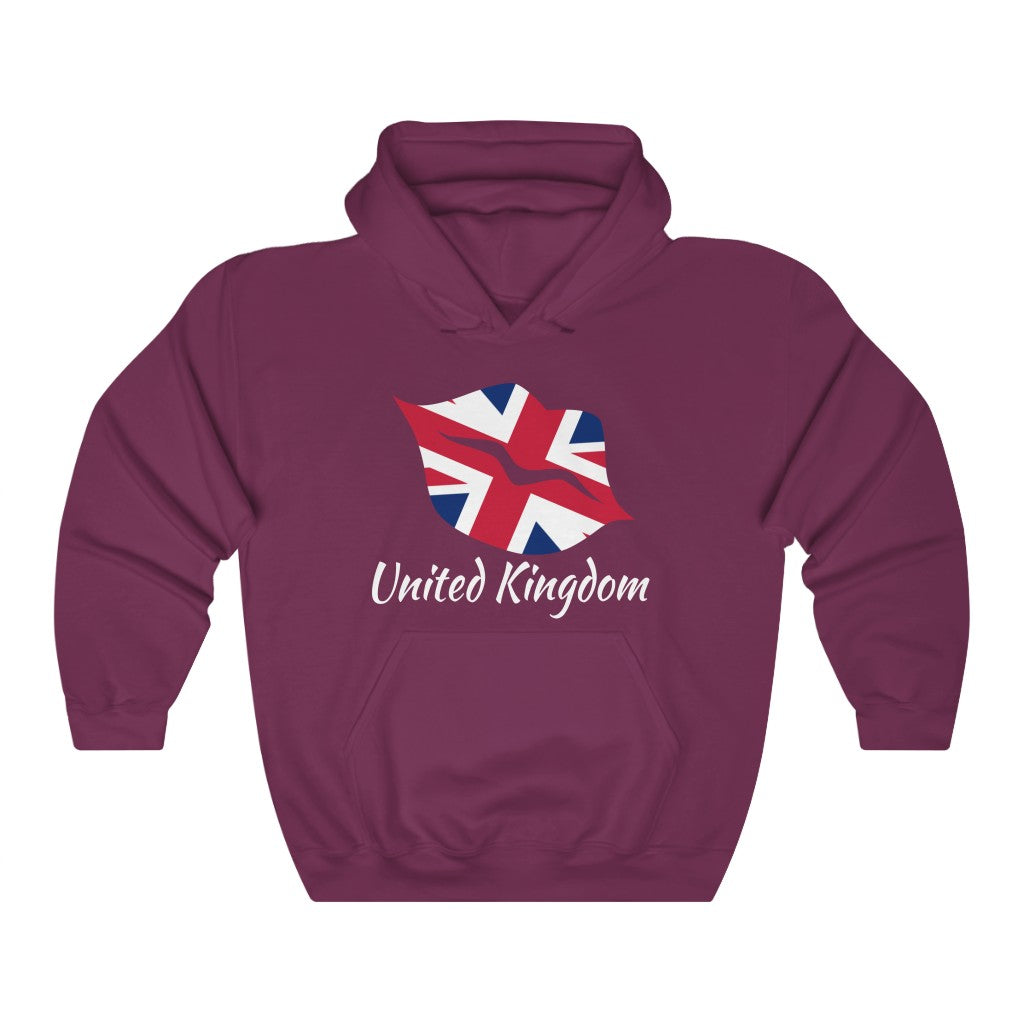 United Kingdom Lips Flag Hoodie Sweatshirt 2 - Unisex