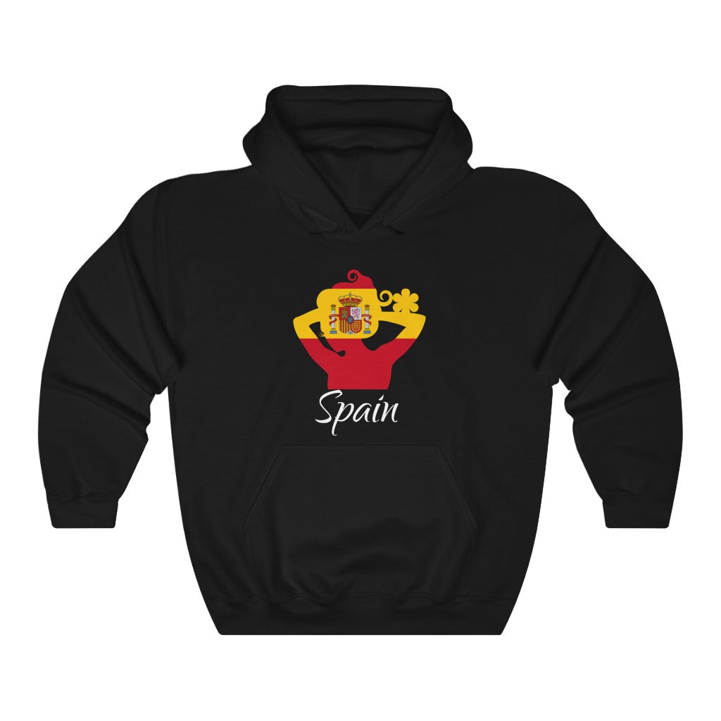 Spain Lady Flag Hoodie Sweatshirt 2 - Unisex