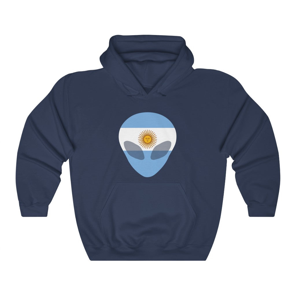 Argentina Alien Flag Hoodie Sweatshirt - Unisex