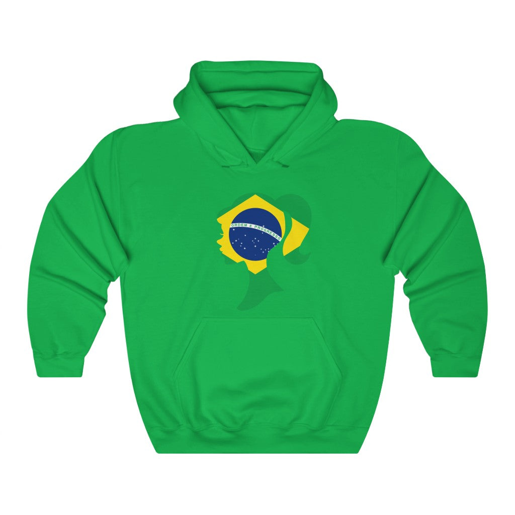 Brazil Girl Flag Hoodie Sweatshirt - Unisex