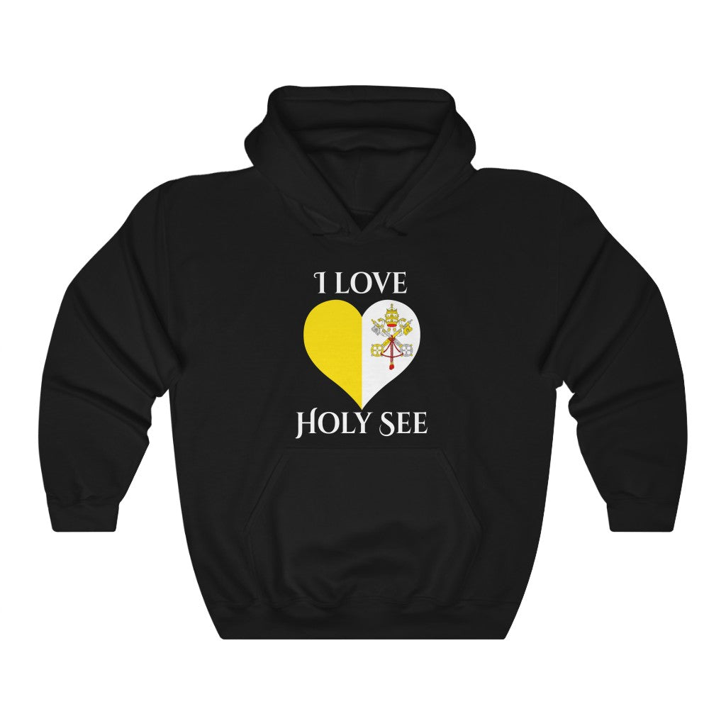 Holy See Heart Flag Hoodie Sweatshirt 2 - Unisex