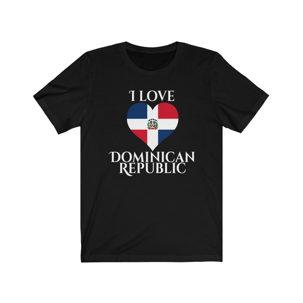 Dominican Republic Heart Flag Premium Tee 2 - Unisex