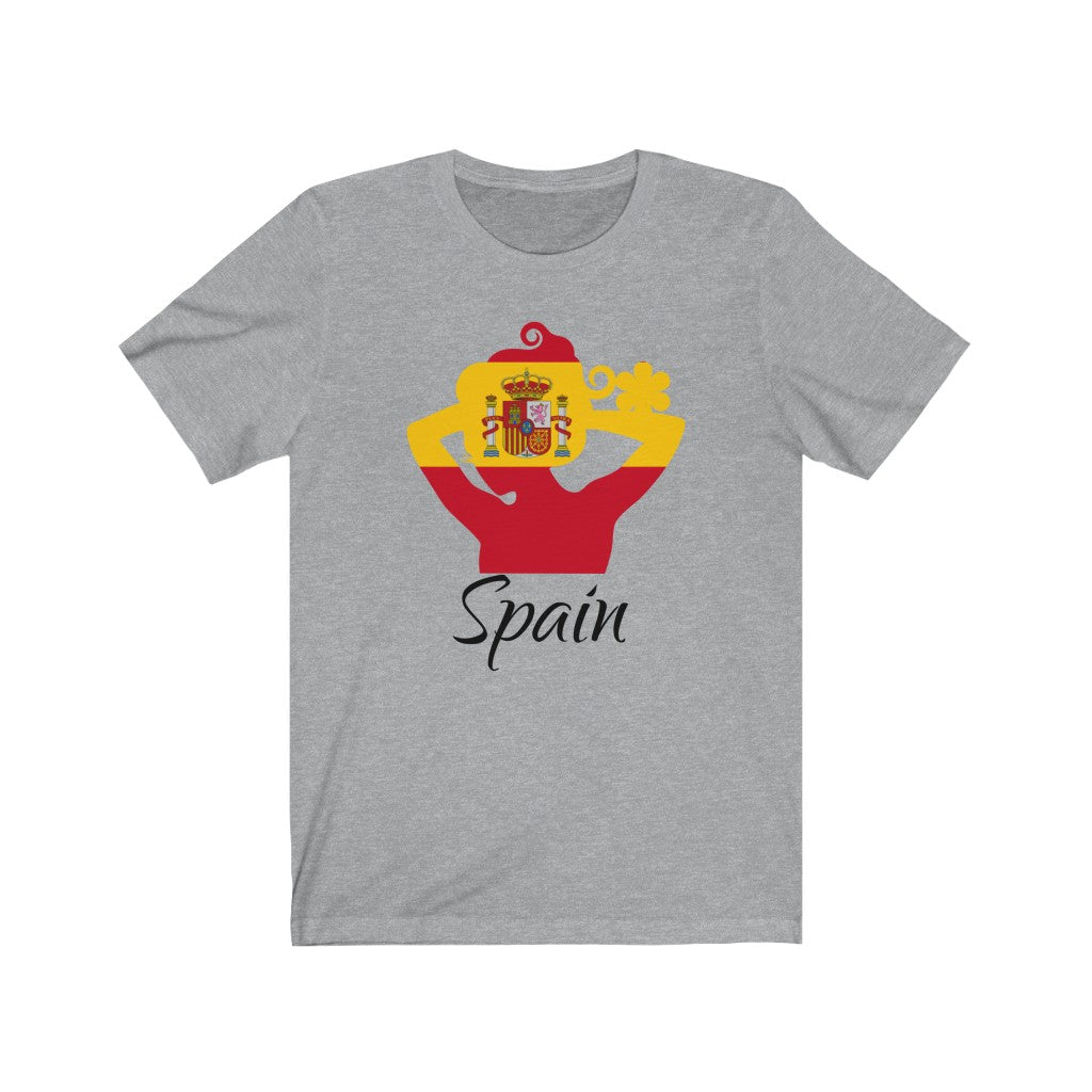 Spain Lady Flag Premium Tee 1 - Unisex