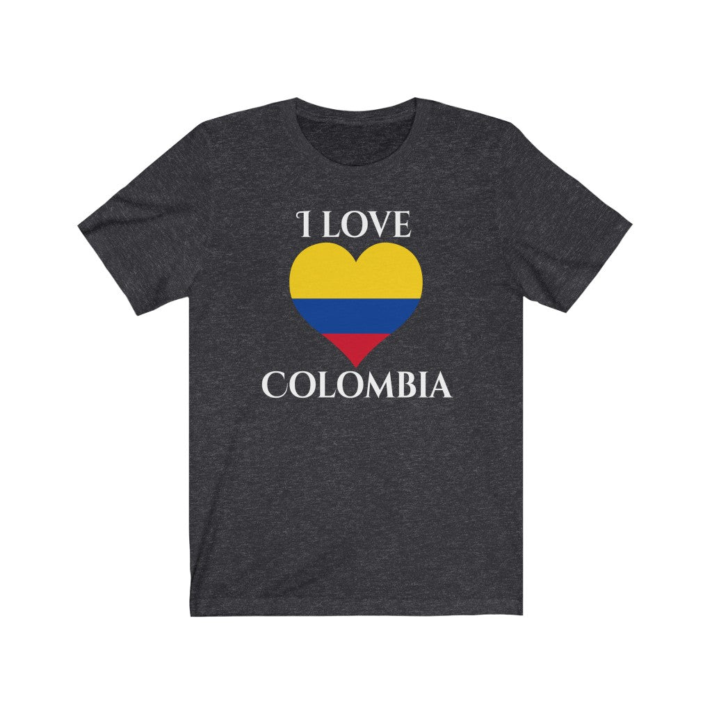 Colombia Heart Flag Premium Tee 2 - Unisex