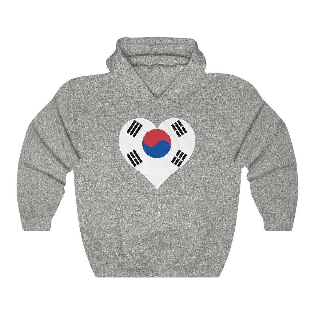 South Korea Heart Flag Hoodie Sweatshirt - Unisex