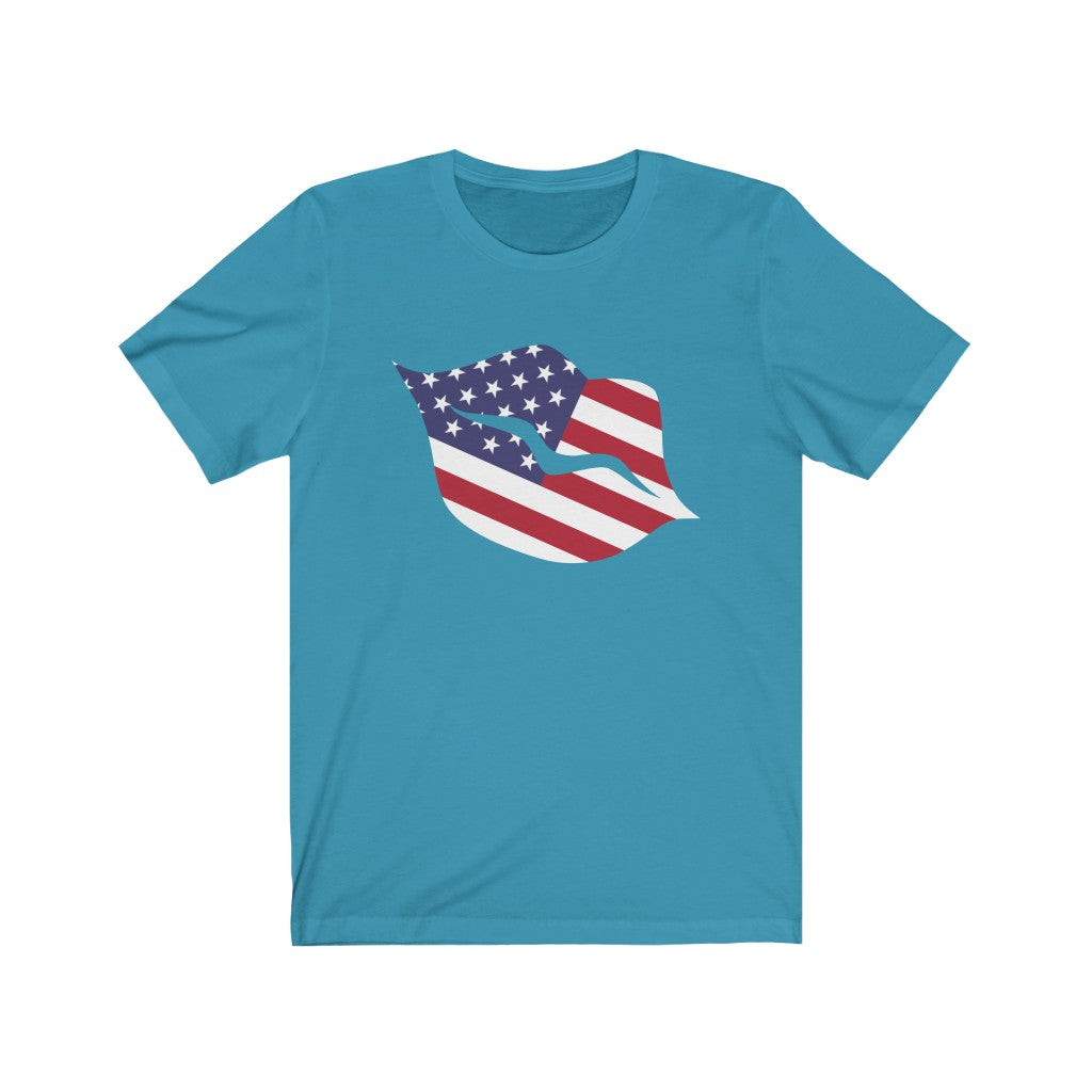United States of America Lips Flag Premium Tee - Unisex