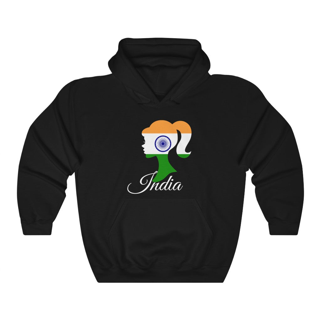 India Girl Flag Hoodie Sweatshirt 2 - Unisex