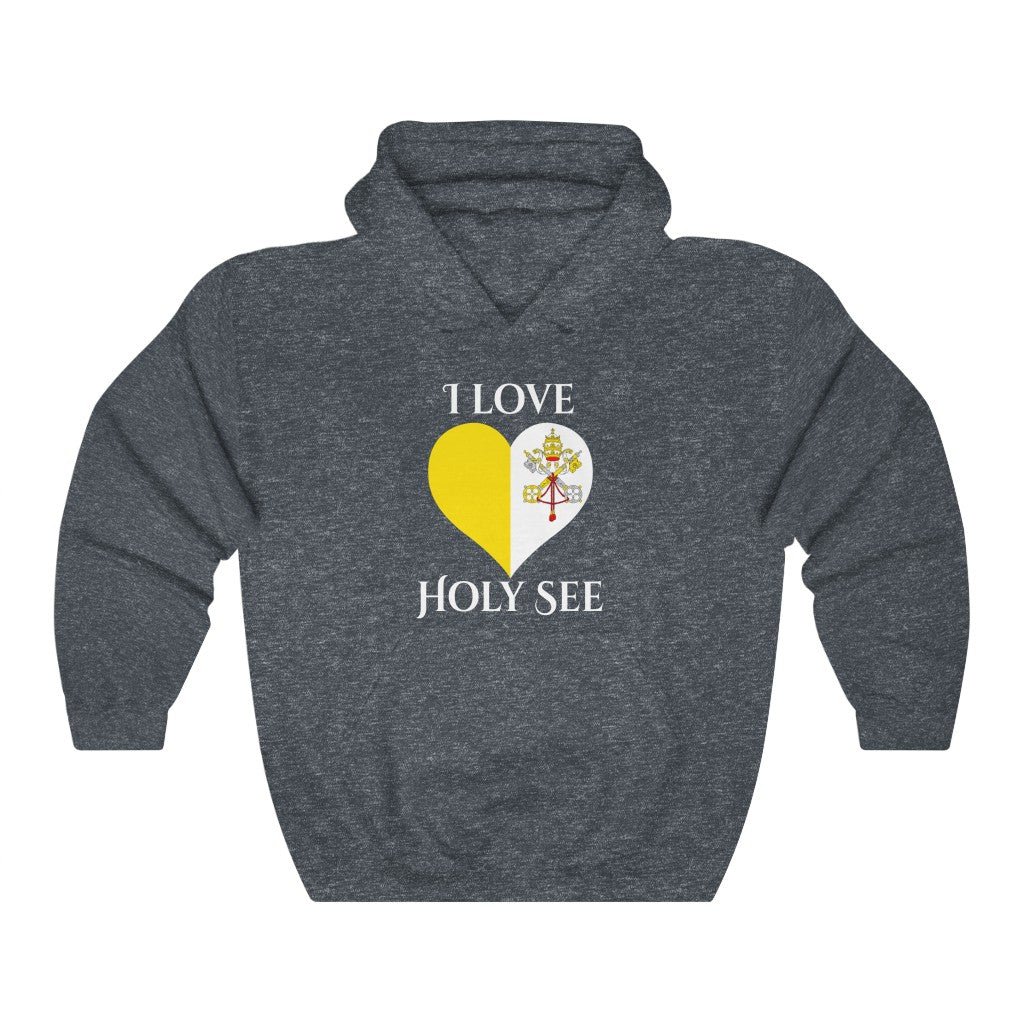 Holy See Heart Flag Hoodie Sweatshirt 2 - Unisex