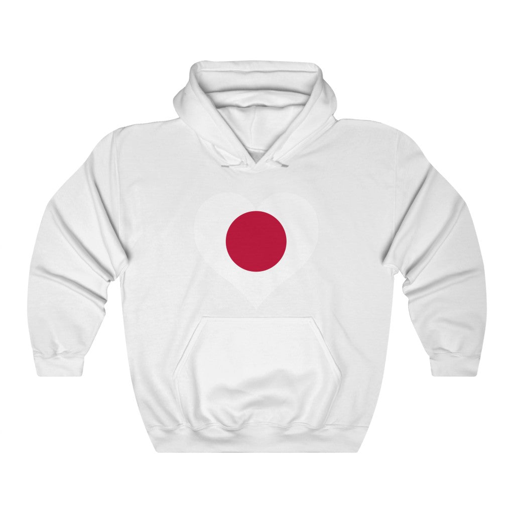 Japan Heart Flag Hoodie Sweatshirt - Unisex