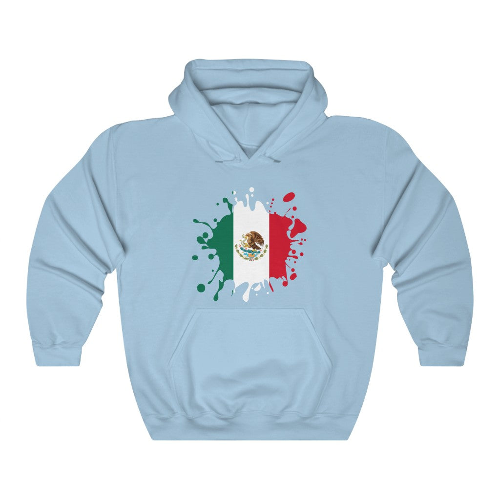 Mexico Splat Flag Hoodie Sweatshirt - Unisex