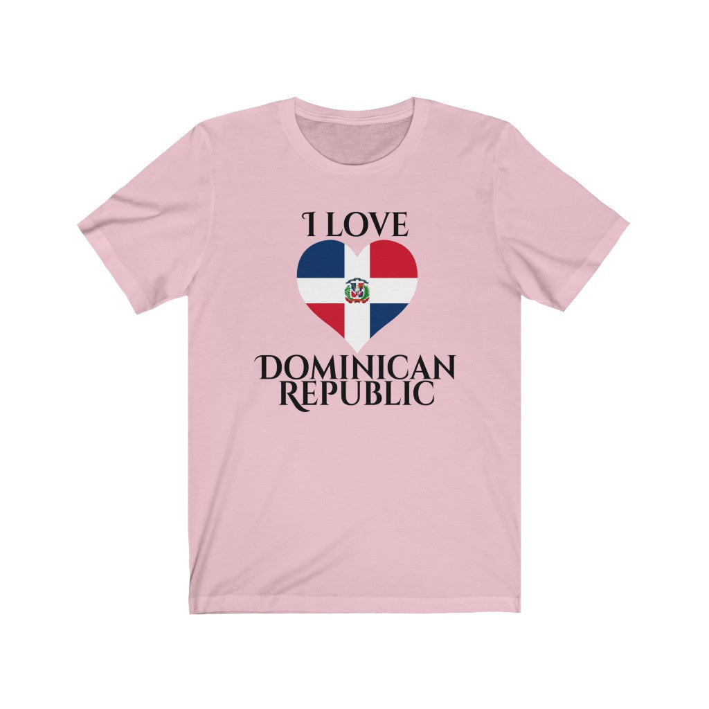 Dominican Republic Heart Flag Premium Tee 1 - Unisex