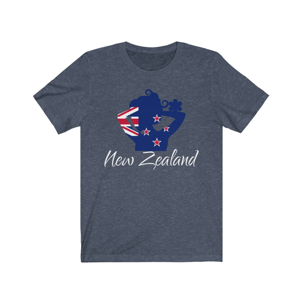 New Zealand Lady Flag Premium Tee 2 - Unisex