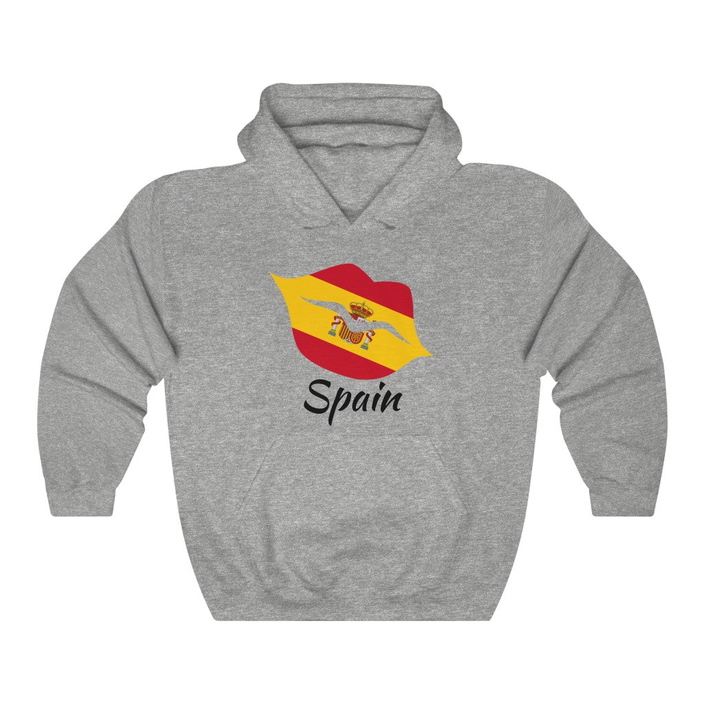 Spain Lips Flag Hoodie Sweatshirt 1 - Unisex