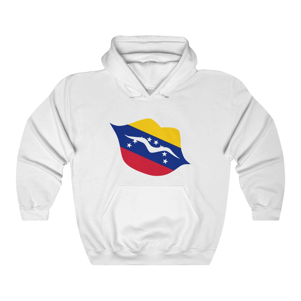 Venezuela Lips Flag Hoodie Sweatshirt - Unisex