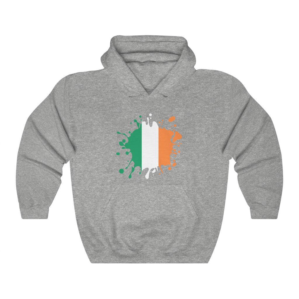 Ireland Splat Flag Hoodie Sweatshirt - Unisex