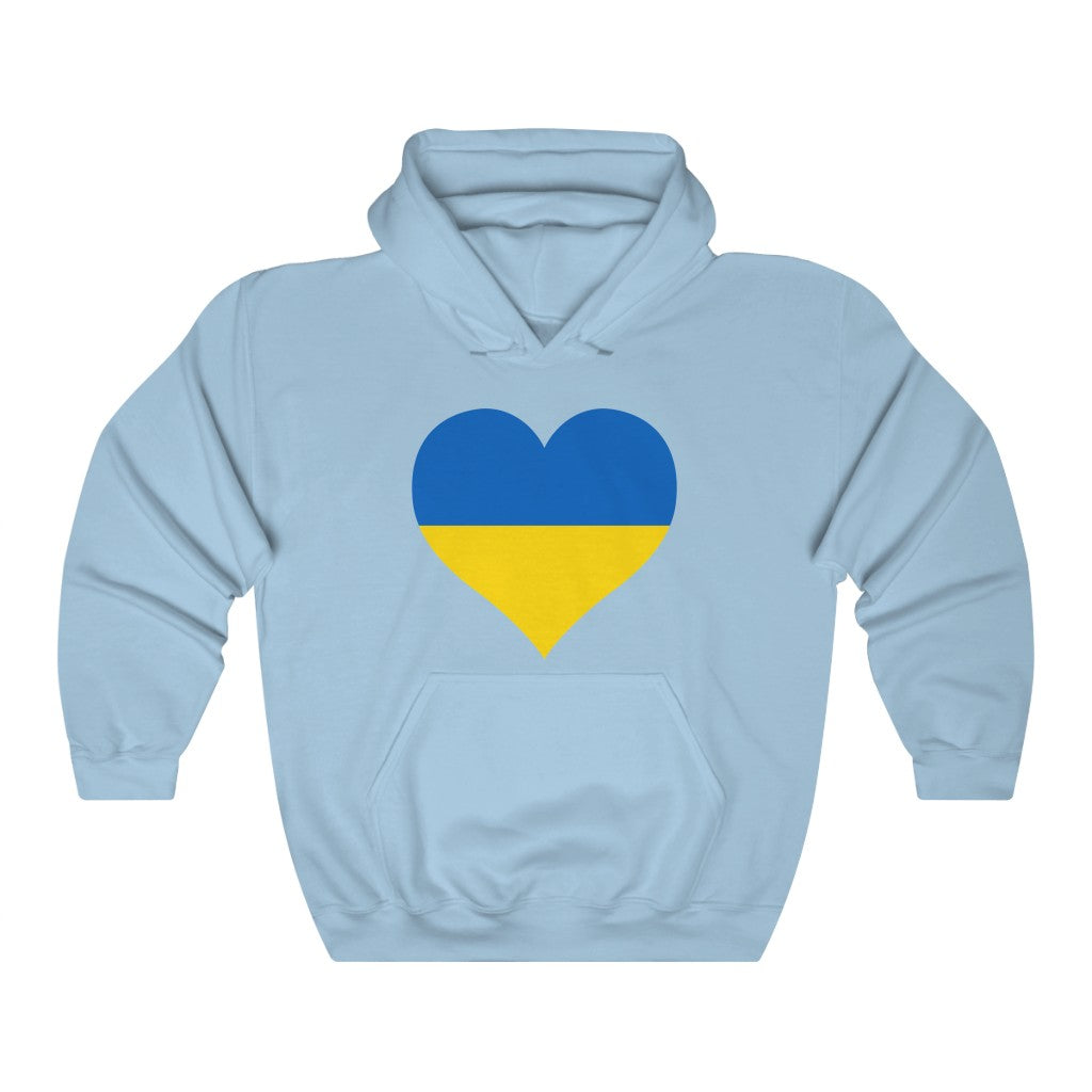 Ukraine Heart Flag Hoodie Sweatshirt - Unisex