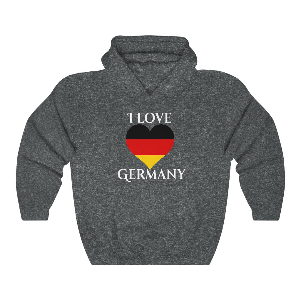 Germany Heart Flag Hoodie Sweatshirt 2 - Unisex