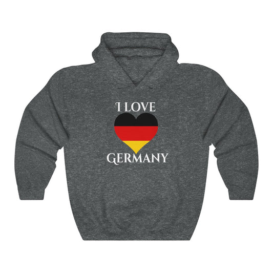 Germany Heart Flag Hoodie Sweatshirt 2 - Unisex