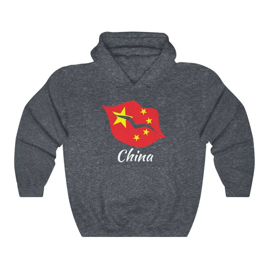 China Lips Flag Hoodie Sweatshirt 2 - Unisex