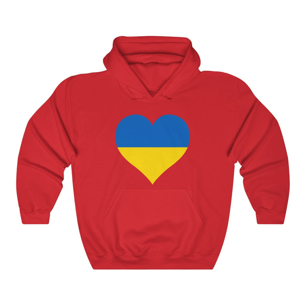 Ukraine Heart Flag Hoodie Sweatshirt - Unisex