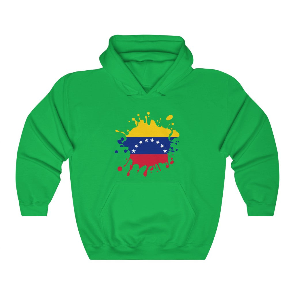 Venezuela Splat Flag Hoodie Sweatshirt - Unisex
