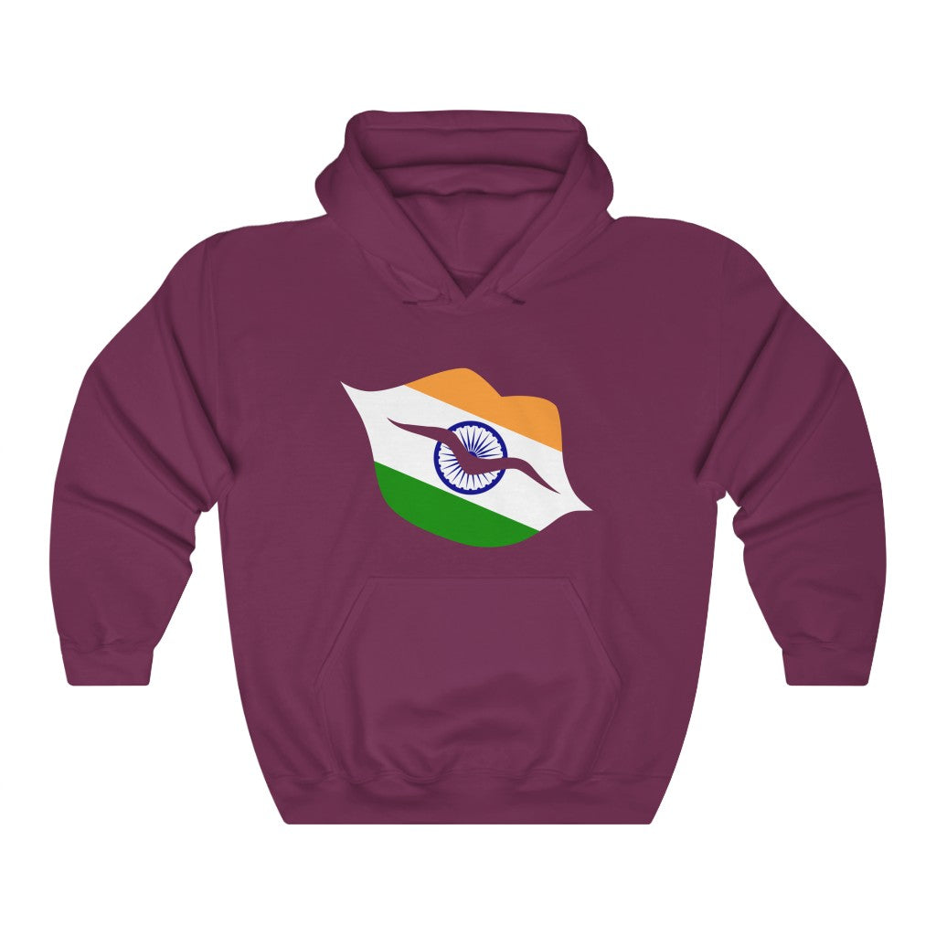 India Lips Flag Hoodie Sweatshirt - Unisex
