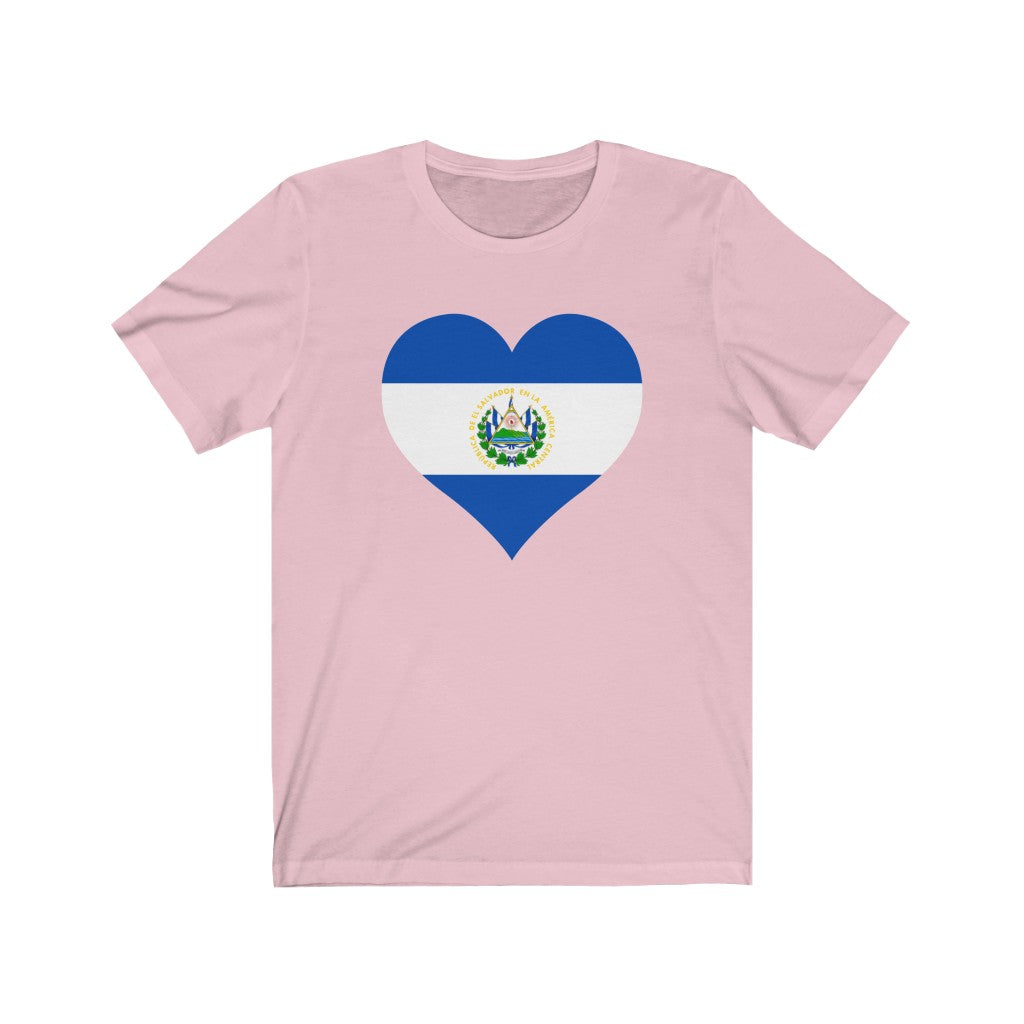 El Salvador Heart Flag Premium Tee - Unisex