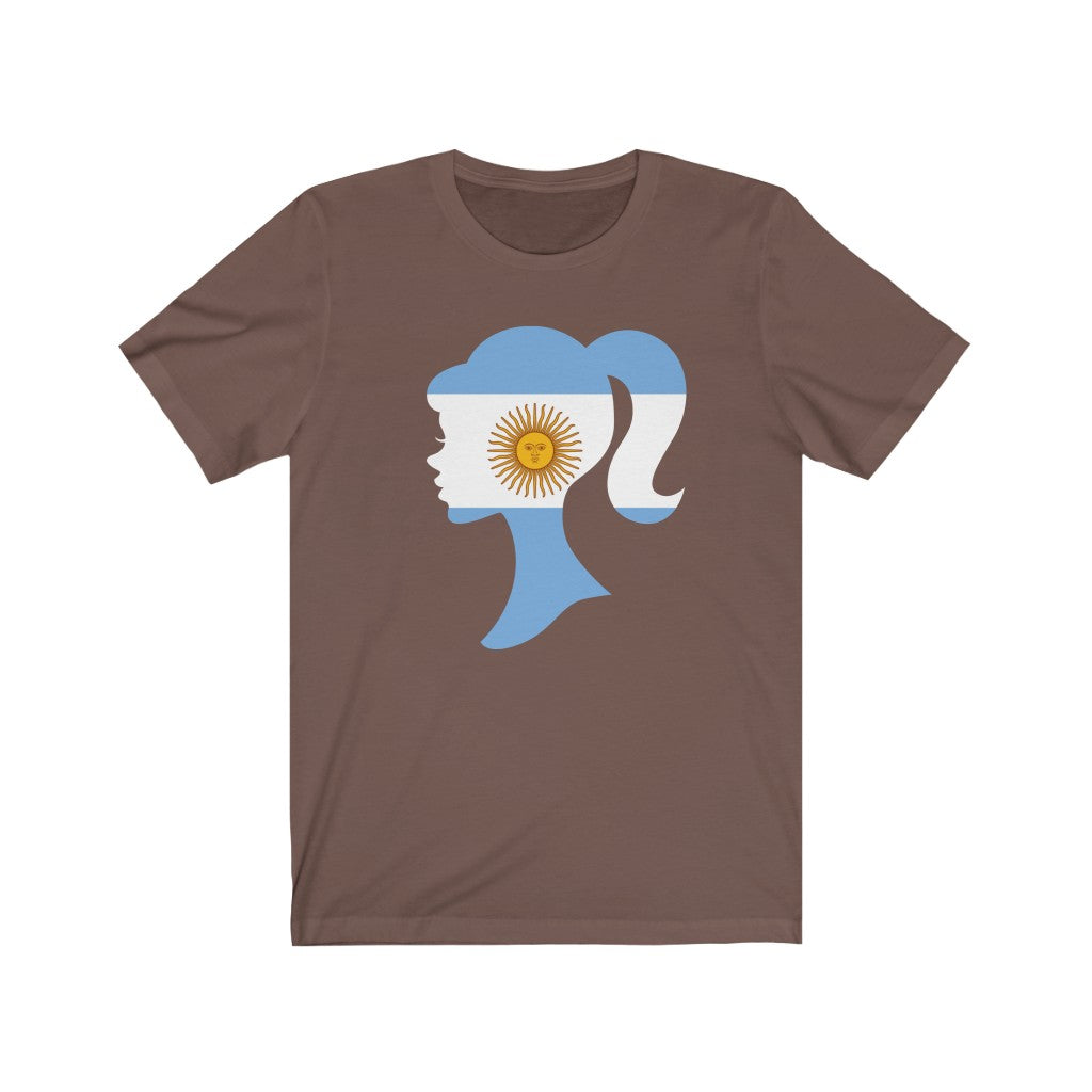 Argentina Girl Flag Premium Tee - Unisex