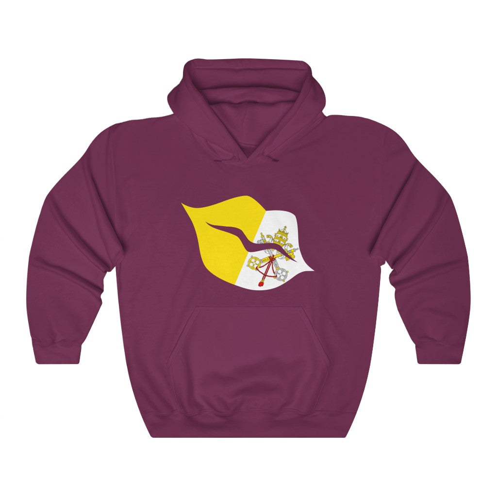 Holy See Lips Flag Hoodie Sweatshirt - Unisex