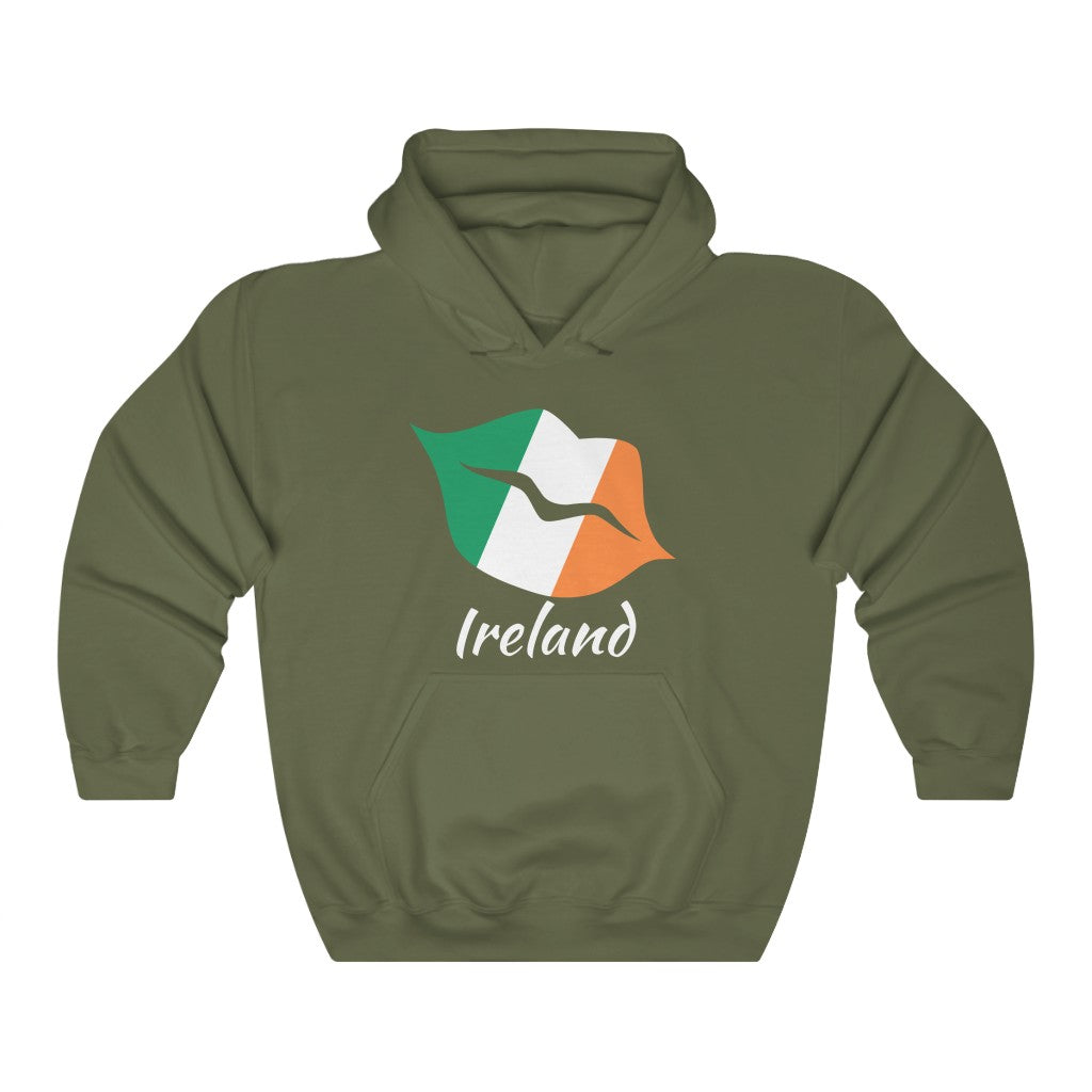 Ireland Lips Flag Hoodie Sweatshirt 2 - Unisex