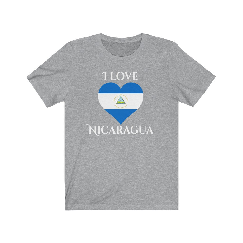 Nicaragua Heart Flag Premium Tee 2 - Unisex