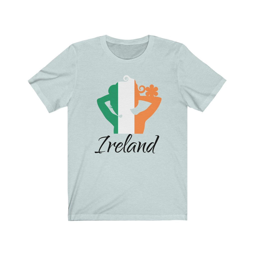Ireland Lady Flag Premium Tee 1 - Unisex