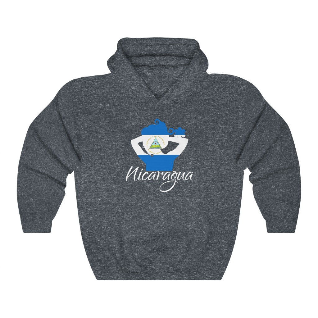 Nicaragua Lady Flag Hoodie Sweatshirt 2 - Unisex
