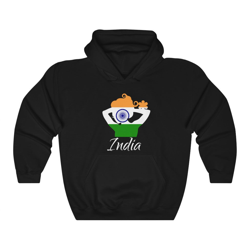 India Lady Flag Hoodie Sweatshirt 2 - Unisex