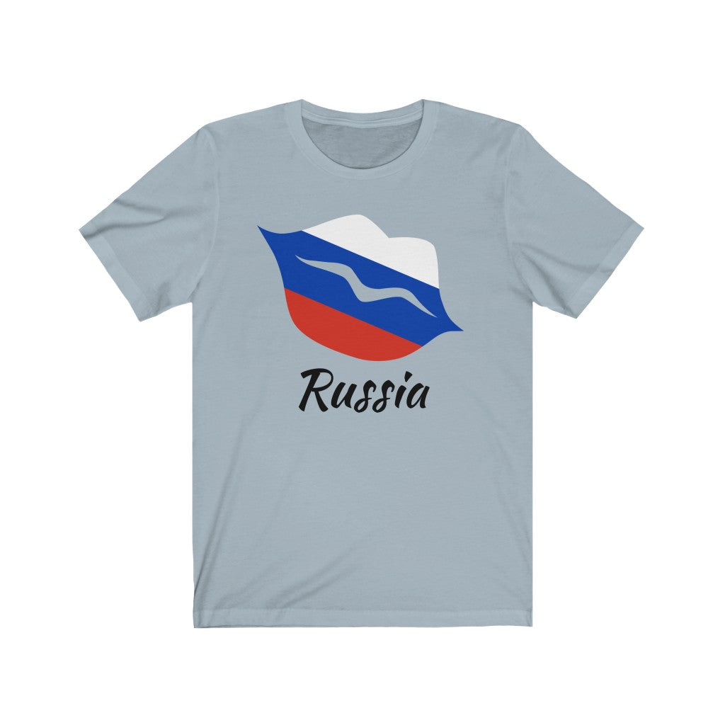 Russia Lips Flag Premium Tee 1 - Unisex