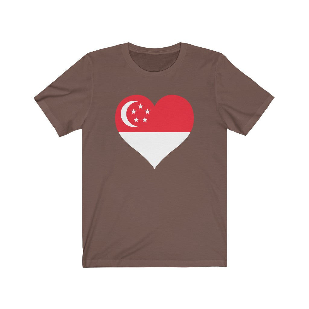 Singapore Heart Flag Premium Tee - Unisex