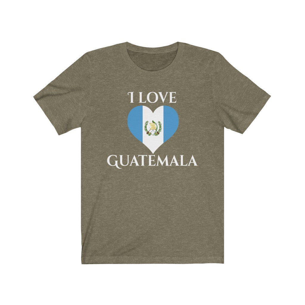 Guatemala Heart Flag Premium Tee 2 - Unisex