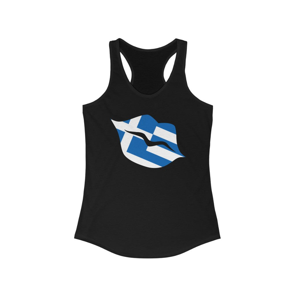 Greece Lips Flag Tank - Women