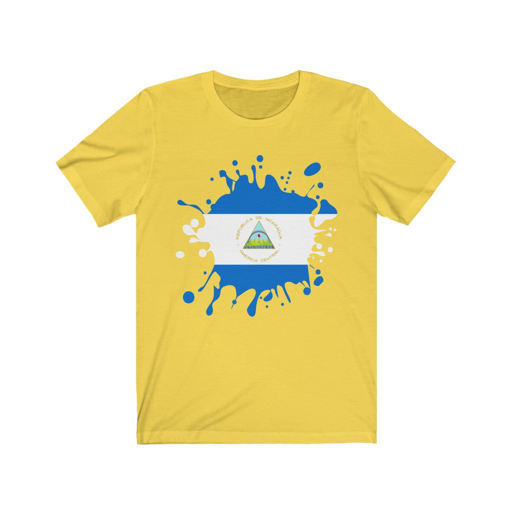 Nicaragua Splat Flag Premium Tee - Unisex