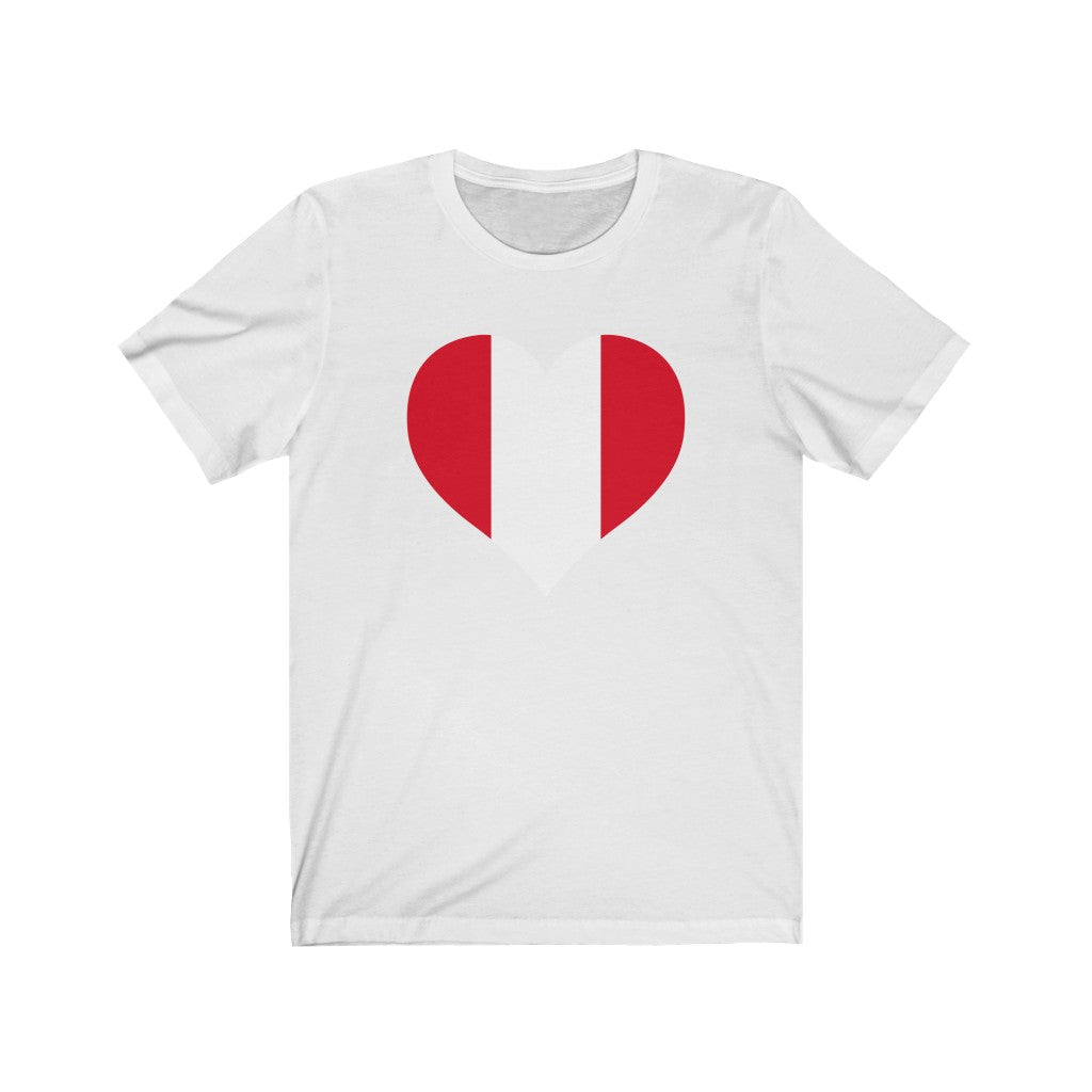 Peru Heart Flag Premium Tee - Unisex