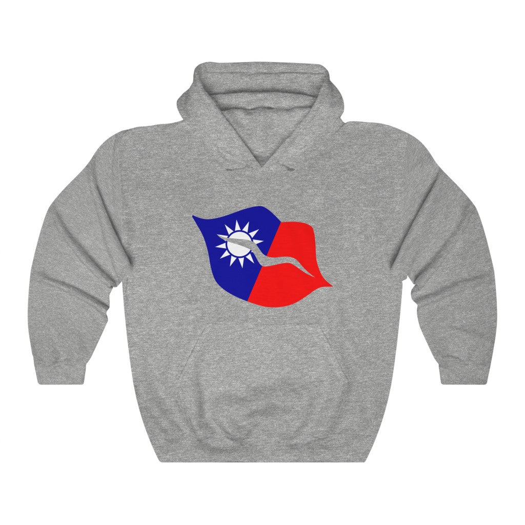 Republic of China - Taiwan Lips Flag Hoodie Sweatshirt - Unisex