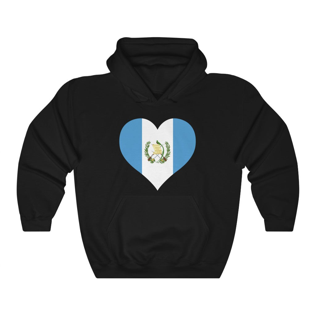 Guatemala Heart Flag Hoodie Sweatshirt - Unisex